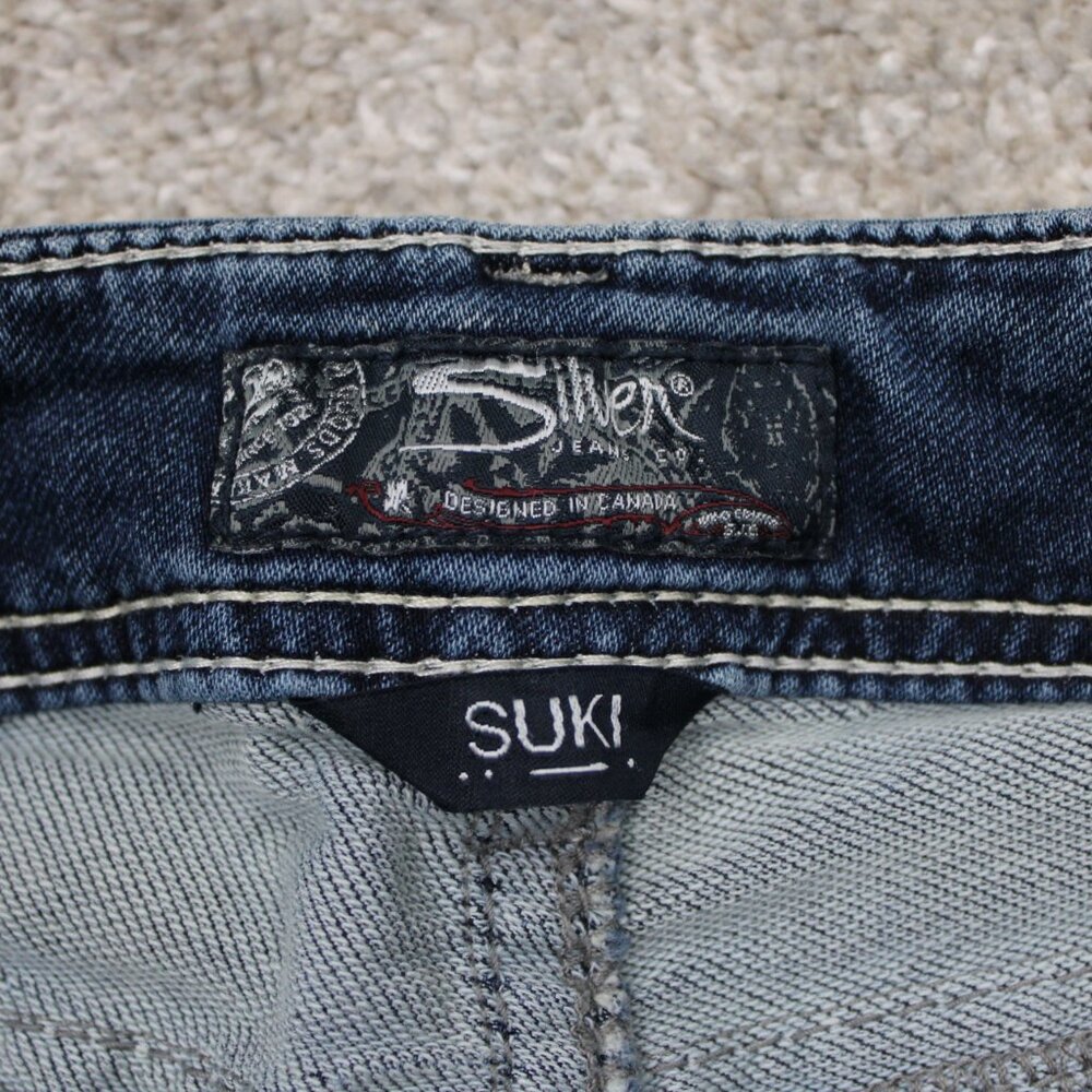 Silver Joga Suki Mid Skinny Jeans Womens 29x31 Blue 5-Pocket Stretch Denim - Picture 12 of 16